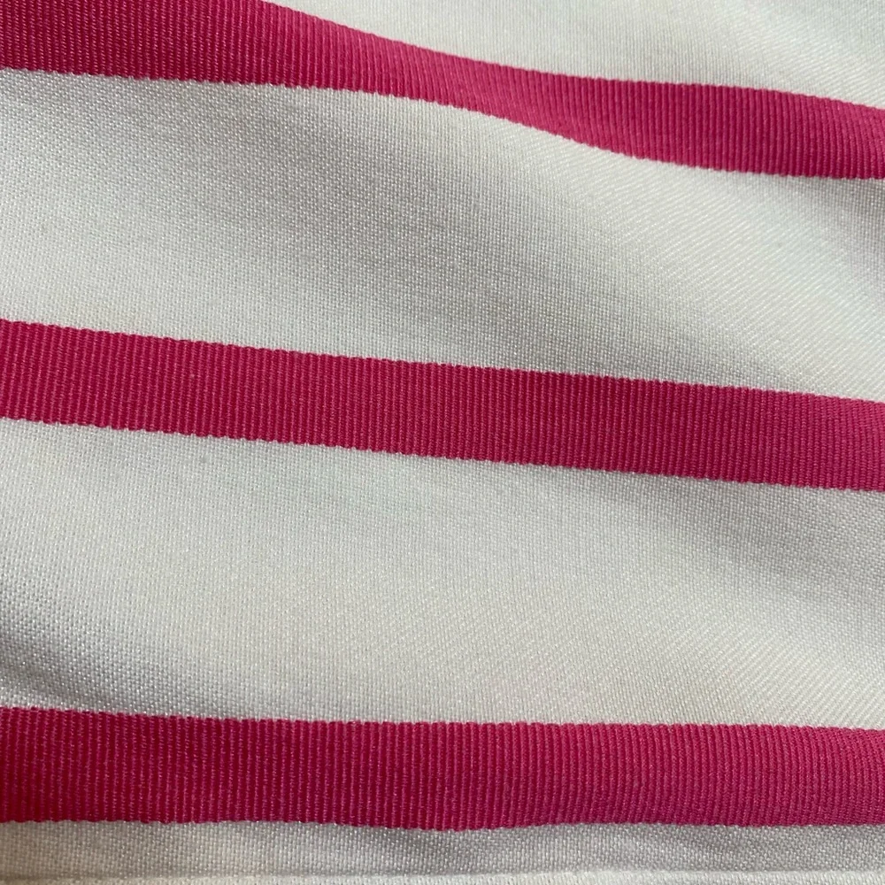Kate Spade New York Shower Curtain Hot Pink White Stripes Harbour Stripe Barbie